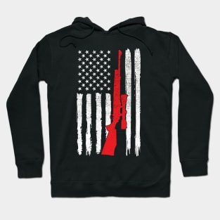 Hunting Vintage American flag For Hunters Hoodie